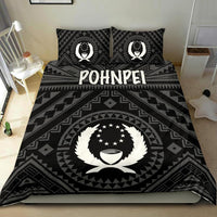 Pohnpei Bedding Set - Pohnpei Seal With Polynesian Tattoo Style ( Black) Black - Polynesian Pride