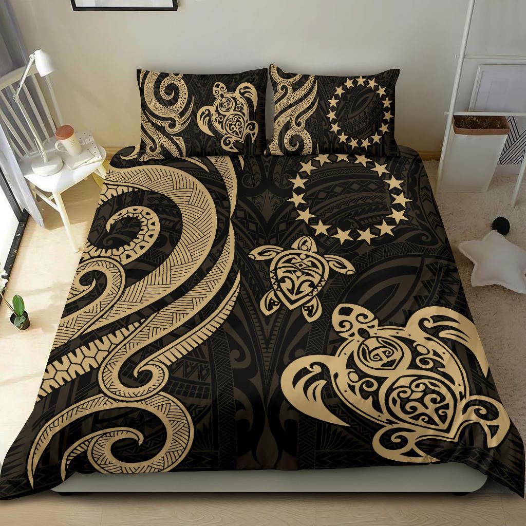 Cook Islands Bedding Set - Gold Tentacle Turtle Gold - Polynesian Pride