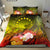 Cook Islands Bedding Set - Humpback Whale with Tropical Flowers (Yellow) Yellow - Polynesian Pride