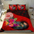 American Samoa Bedding Set - Polynesian Hook And Hibiscus (Red) Red - Polynesian Pride