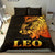 Sun In Leo Zodiac Bedding Set Polynesian Tattoo Simple - Orange Black Orange - Polynesian Pride