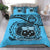 Samoa Duvet Cover Set - Special Grunge Samoa Flag Coat Of Arms Blue - Polynesian Pride