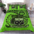 Samoa Duvet Cover Set - Special Grunge Samoa Flag Coat Of Arms Green - Polynesian Pride