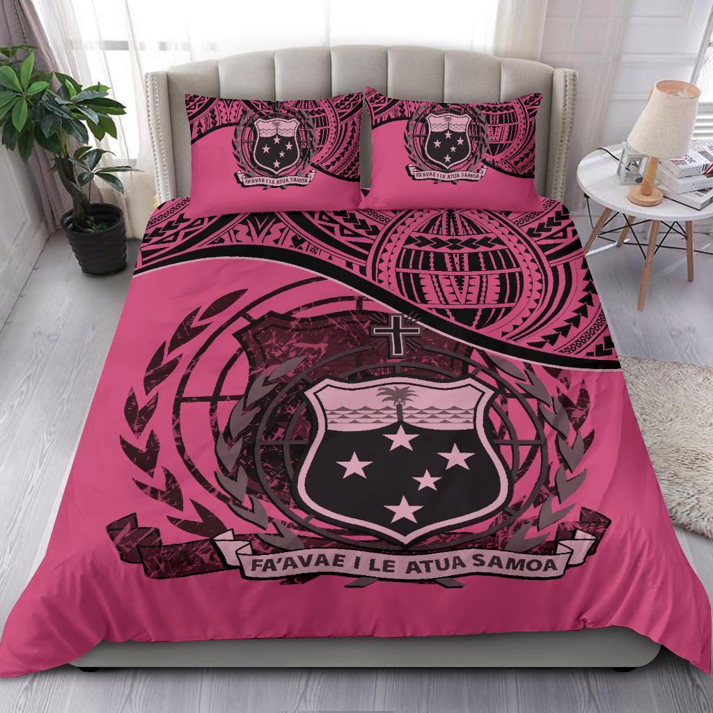 Polynesian Duvet Cover Set - Samoa Bedding Set Pink - Polynesian Pride
