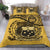 Samoa Duvet Cover Set - Special Grunge Samoa Flag Coat Of Arms Yellow - Polynesian Pride