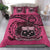 Samoa Duvet Cover Set - Special Grunge Samoa Flag Coat Of Arms Pink - Polynesian Pride