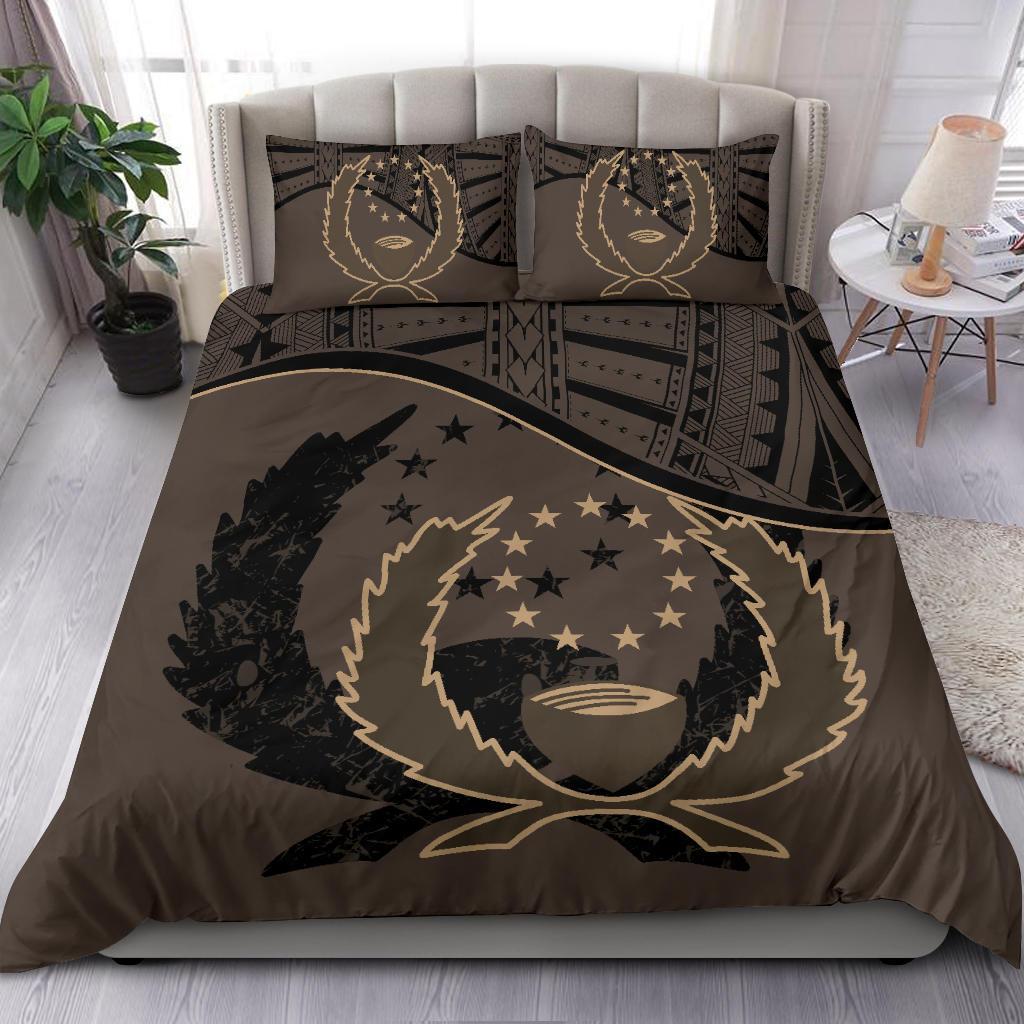 Pohnpei Duvet Cover Set - Pohnpei Flag Brown - Polynesian Pride