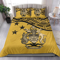 Solomon Island Duvet Cover Set - Flag & Coat Of Arms Yellow - Polynesian Pride