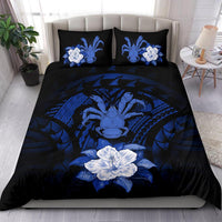 Niue Duvet Cover Set - Coconut Crab & Dark Blue Hibiscus - Polynesian Pride