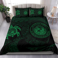 Hawaiian Flag Turtle Polynesian Bedding Set Green - Polynesian Pride