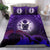 Cook Islands Bedding Set - Wave And Hibiscus Purple - Polynesian Pride
