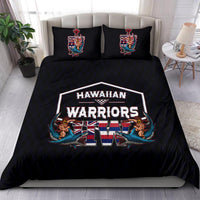 Polynesian Bedding Set - Hawaiian Warrior Duvet Cover Set Black - Polynesian Pride