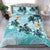 Polynesian Duvet Cover Set - Chuuk Bedding Set Blue Turtle Hibiscus - Polynesian Pride