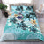 Polynesian Duvet Cover Set - Samoa Bedding Set Blue Turtle Hibiscus - Polynesian Pride