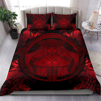 Hawaiian Map Madame Pele Kanaka Polynesian Bedding Set Red - Polynesian Pride
