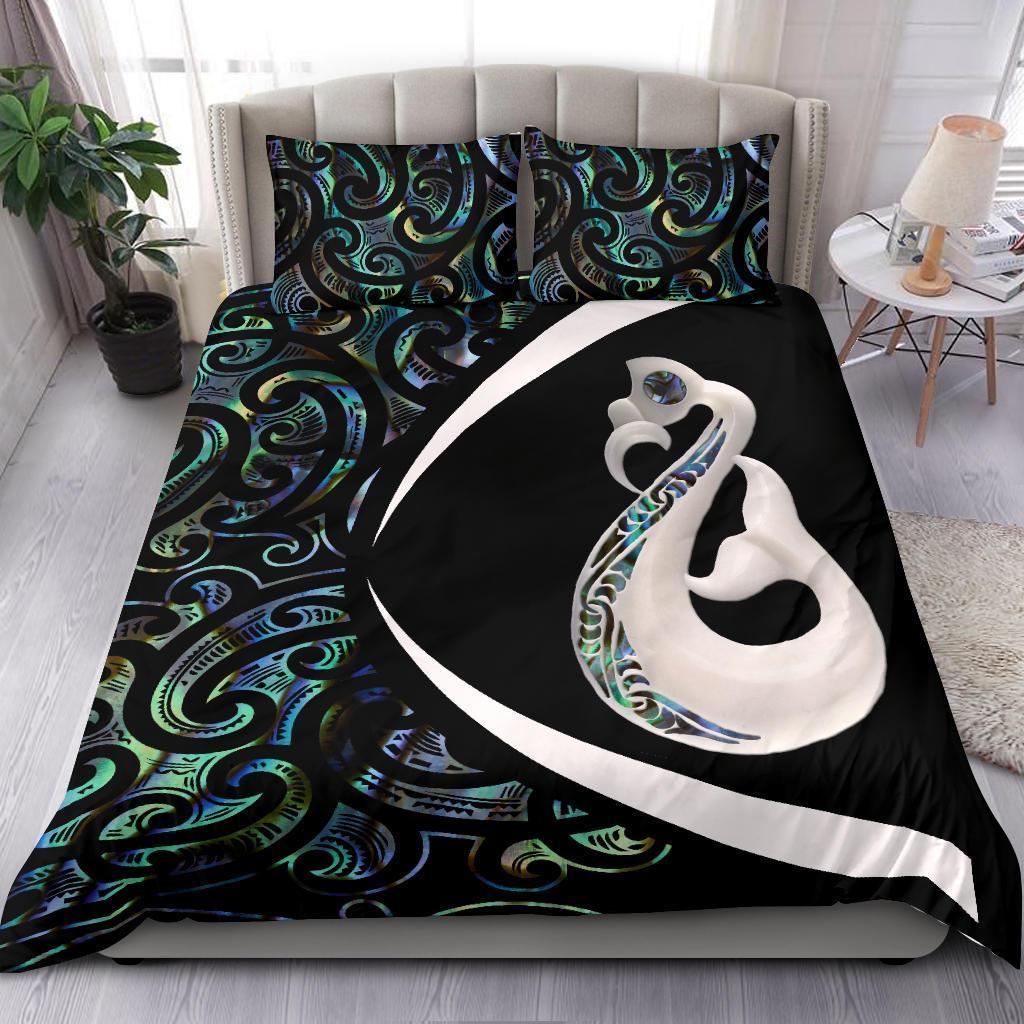 New Zealand Maori Manaia Paua Shell Bedding Set - Circle Style - Polynesian Pride