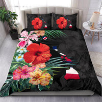 Hawaiian Map Hawaii Flag Hibiscus Polynesian Bedding Set - Polynesian Pride
