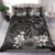 Hawaiian Map Hibiscus Plumeria Kanaka Bouquet Turtle Polynesian Bedding Set - Gray - Polynesian Pride