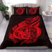 Polynesian Bedding Set - Palau Duvet Cover Set Father And Son Red - Polynesian Pride