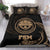 Polynesian Bedding Set - Federated States Of Micronesia Duvet Cover Set Gold Tribal Wave - Polynesian Pride