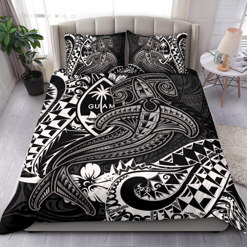 Guam Polynesian Bedding Set - White Shark Polynesian Tattoo