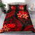 Polynesian Bedding Set - Samoa Duvet Cover Set - Red Plumeria - Polynesian Pride