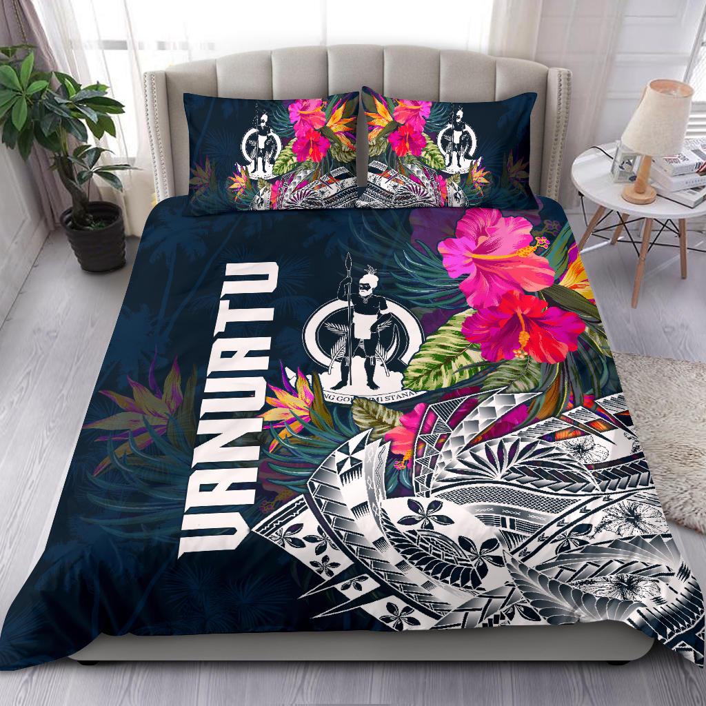Vanuatu Polynesian Bedding Set - Summer Vibes Blue - Polynesian Pride