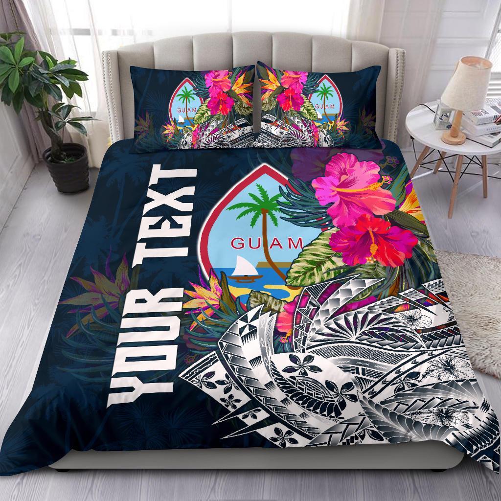 Guam Custom Personalised Bedding Set - Summer Vibes Blue - Polynesian Pride