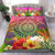 Polynesian Bedding Set - Manta Ray Tropical Flowers Pink - Polynesian Pride