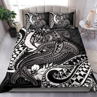 Pohnpei Bedding Set - White Shark Polynesian Tattoo White - Polynesian Pride