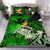 Kanaka Maoli (Hawaiian) Bedding Set, Polynesian Pineapple Banana Leaves Turtle Tattoo Green - Polynesian Pride