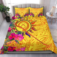Polynesian Bedding Sets - Vanuatu Symbols With Hibiscus - Polynesian Pride