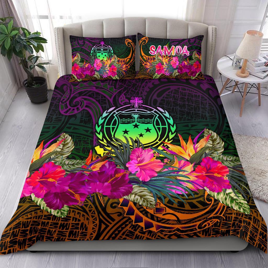 Samoa Bedding Set - Summer Hibiscus Reggae - Polynesian Pride