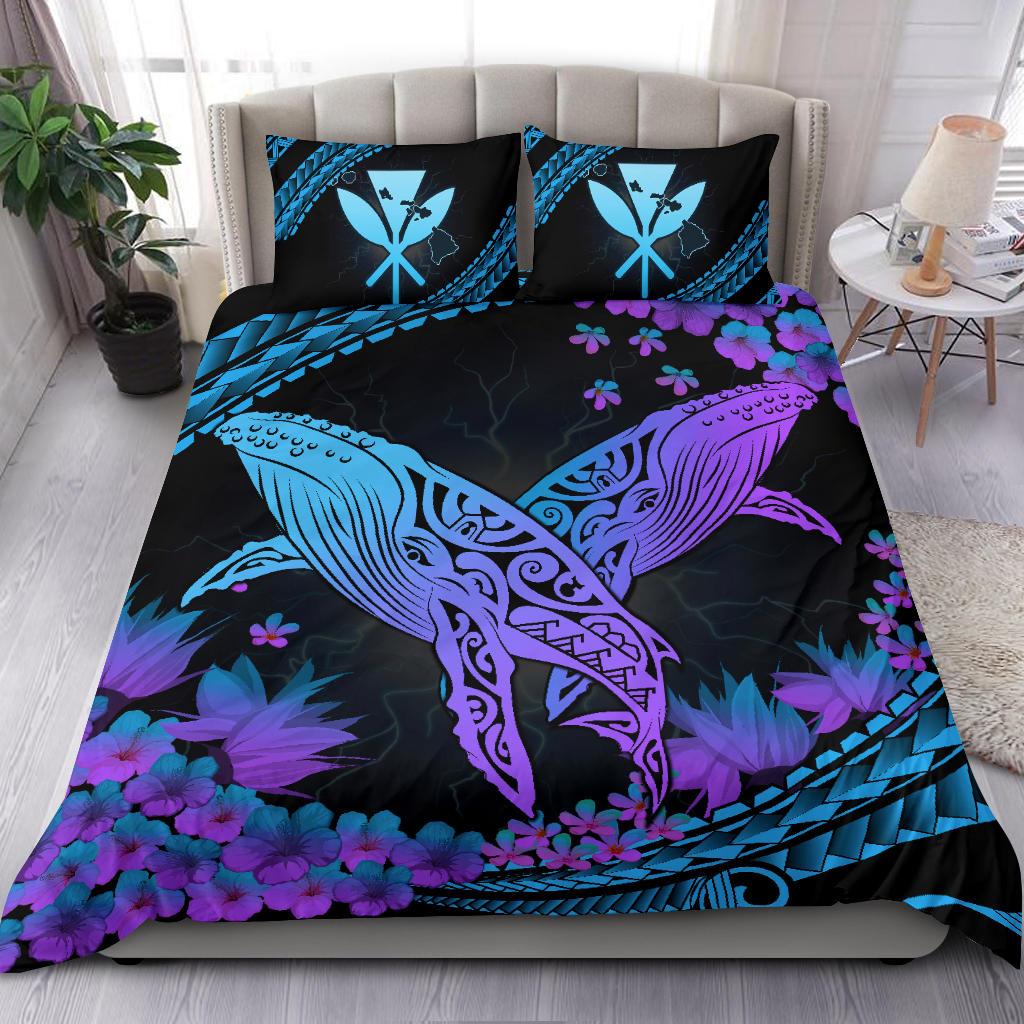 Hawaii Bedding Set - Hawaii Whale Polynesian Hibiscus Bedding Set - Lae Style - Polynesian Pride