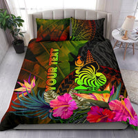 New Caledonia Polynesian Personalised Bedding Set - Hibiscus and Banana Leaves - Polynesian Pride