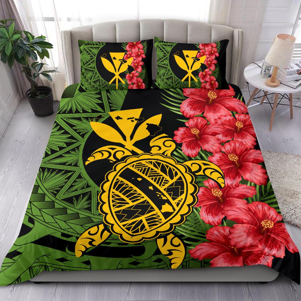 Hawaii Bedding Set - Hawaii Turtle Hibiscus Polynesian Bedding Set - Aphos Style - Polynesian Pride