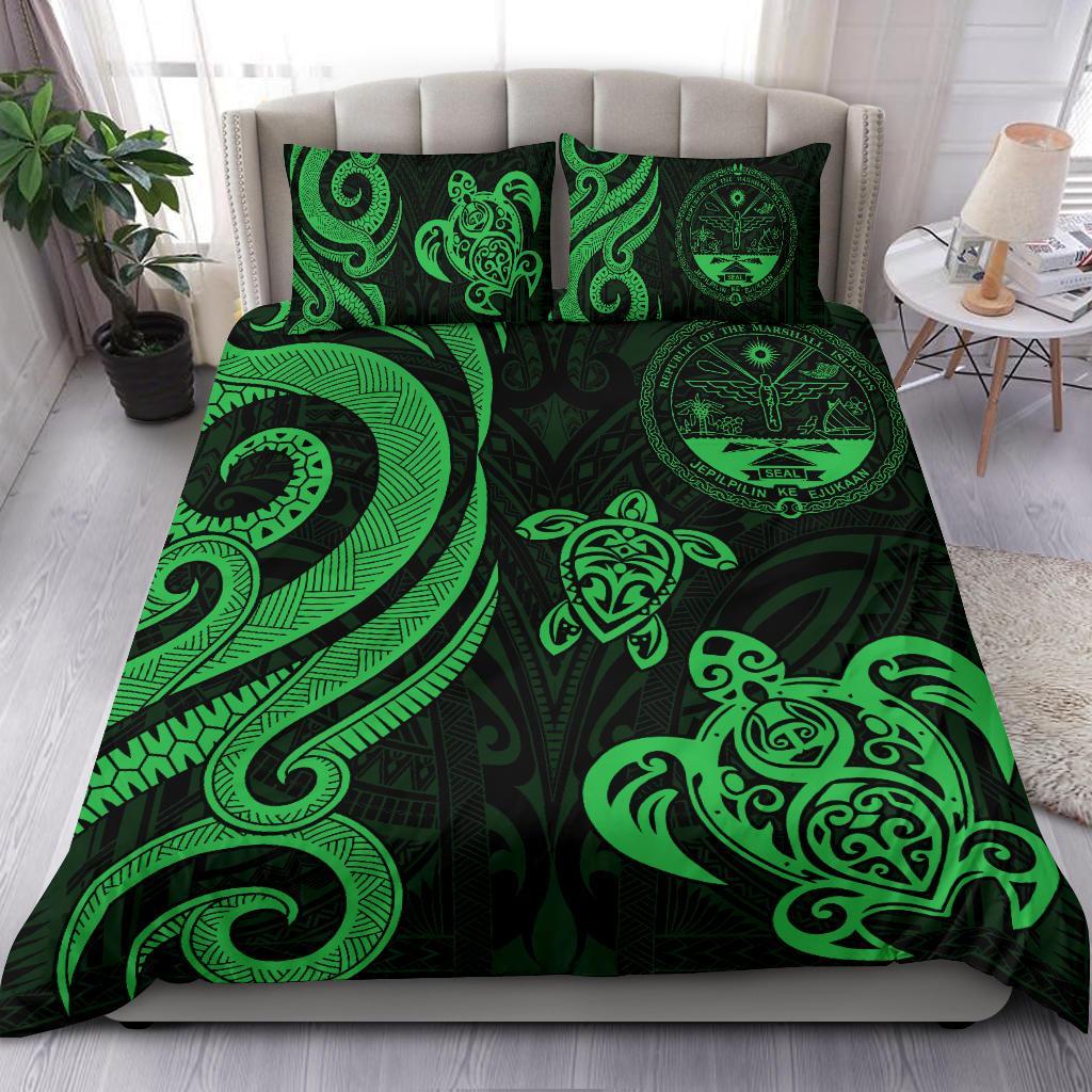 Marshall Islands Bedding Set - Tentacle Turtle Green - Polynesian Pride