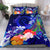 Chuuk Bedding Set - Humpback Whale with Tropical Flowers (Blue) Blue - Polynesian Pride