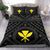 Hawaii Bedding Set - Hawaii Kanaka Maoli And Map ( Black) Black - Polynesian Pride