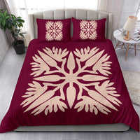 Hawaiian Bedding Set Royal Pattern - Pink - A3 Style - Polynesian Pride