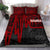 Samoa Bedding Set - Samoa Seal With Polynesian Pattern In Heartbeat Style (Red) Red - Polynesian Pride
