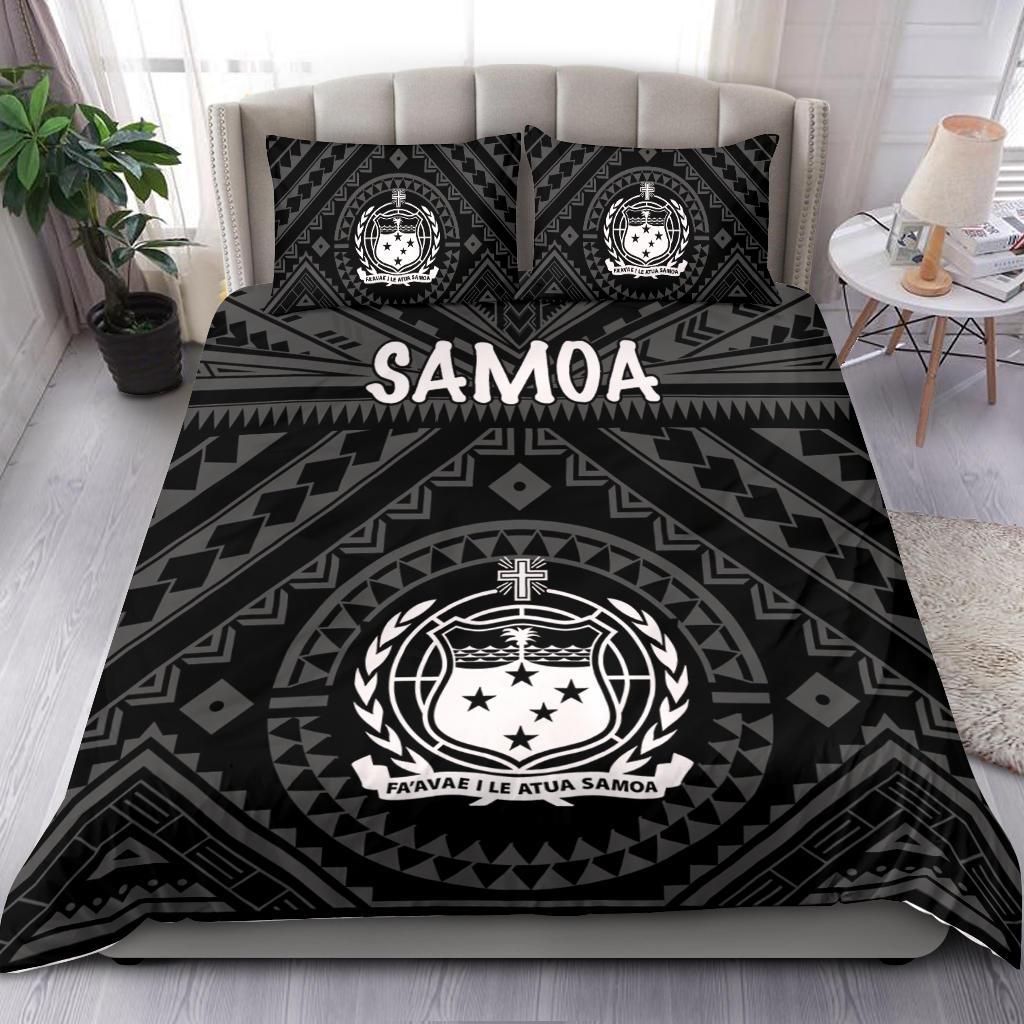 Samoa Bedding Set - Samoa Seal In Polynesian Tattoo Style Black - Polynesian Pride