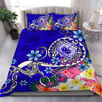 Samoa Bedding Set - Turtle Plumeria (Blue) - Polynesian Pride