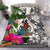 Vanuatu Custom Personalised Bedding Set White - Turle Plumeria Banana Leaf White - Polynesian Pride