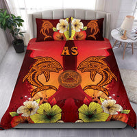 American Samoa Bedding Sets - Tribal Tuna Fish Orange - Polynesian Pride