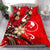 Yap Bedding Set - Tribal Flower With Special Turtles Red Color - Polynesian Pride