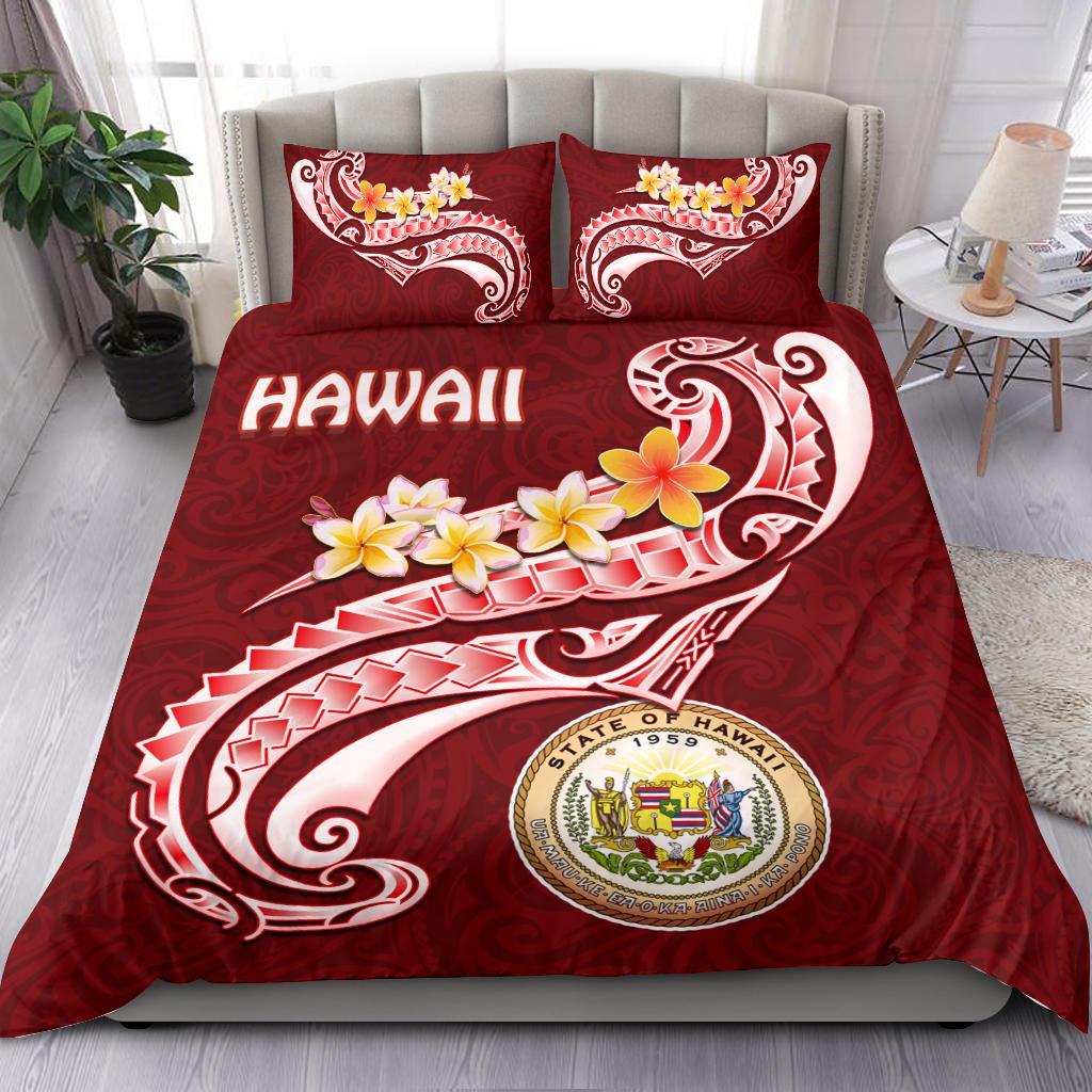 Hawaii Bedding Set - Hawaii Seal Polynesian Patterns Plumeria - Polynesian Pride