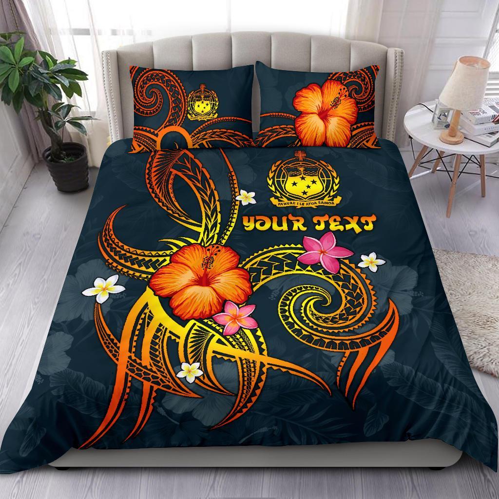 Polynesian Hawaii Personalised Bedding Set - Legend of Samoa (Blue) Blue - Polynesian Pride