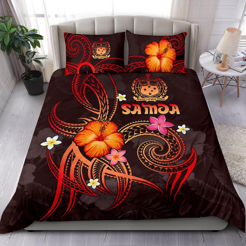 Polynesian Hawaii Bedding Set - Legend of Samoa (Red) Red - Polynesian Pride