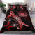 Samoa Polynesian Bedding Set - Turtle With Blooming Hibiscus Red Red - Polynesian Pride